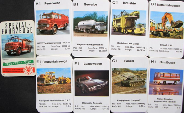 Altenburg Spielkarten "Spezial-Fahrzeuge" 1974 Cardgame (10506)